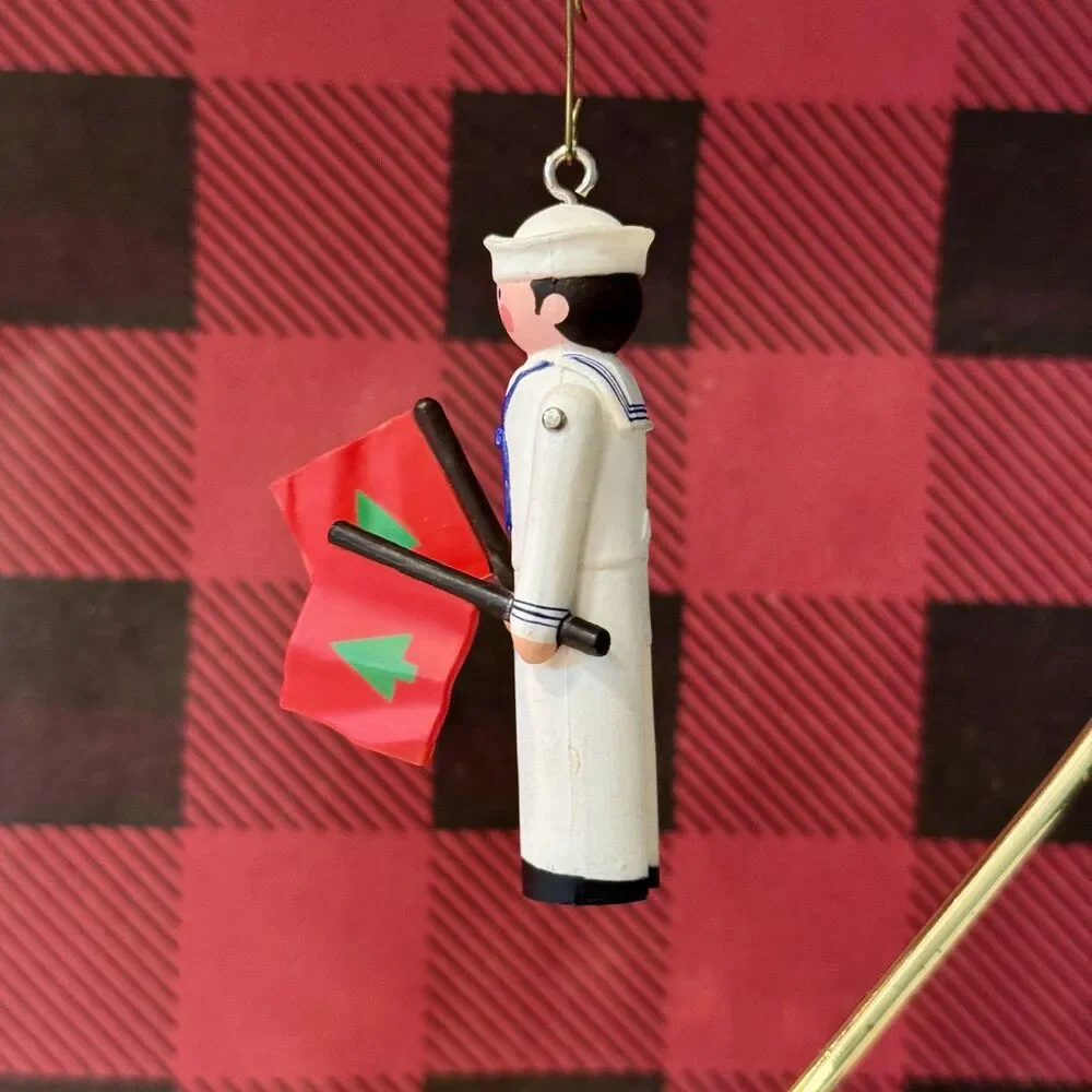 1987 Hallmark Clothespin Soldier #6 Vintage Christmas Keepsake Ornament | Sailor